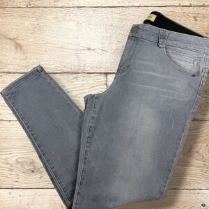 DEMOCRACY "AB" Solution Skinny Medium Wash Distressed Skinny Jeans Gray Size 8